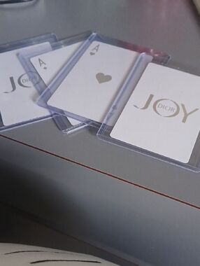 Dior JOY Playing Cards — White with Gold Print 4 Aces HEART,SPADE,CLUB,DIAMOND